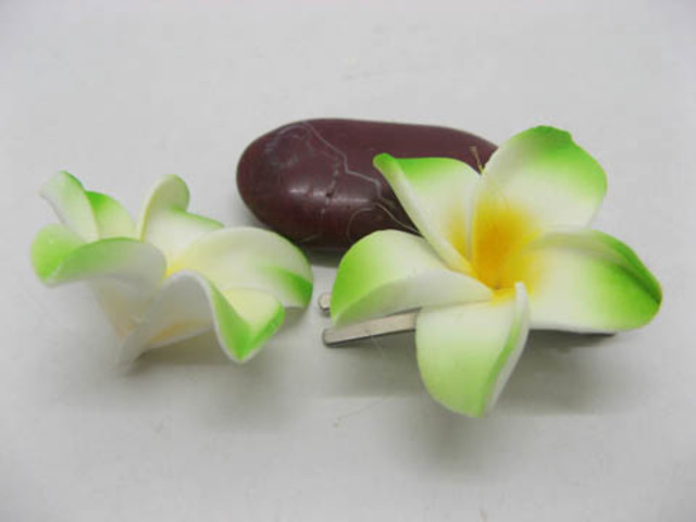 (image for) 50 New Green Fabulous Foam Frangipani Flower 4.2x2cm