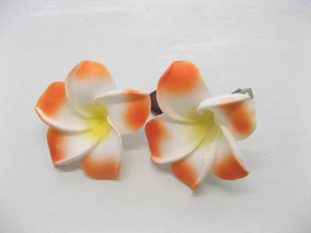 50 New Orange&Yellow Fabulous Foam Frangipani Flower 8x3.5cm 50 New Orange&Yellow Fabulous Foam Frangipani Flower 8x3.5cm