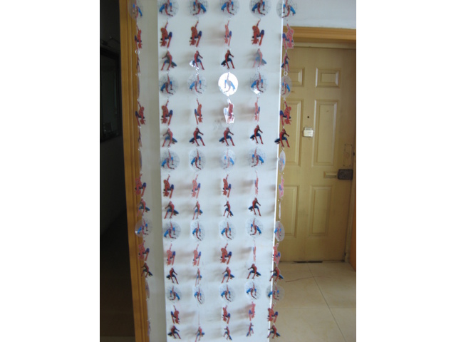 1X Spider-man Cartoon Curtain with Curtain Rod