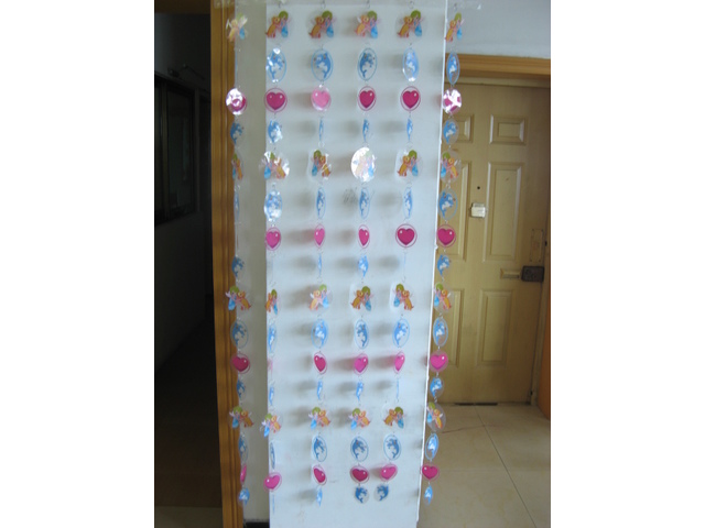 1X Girl & Dolphin Cartoon Curtain with Curtain Rod