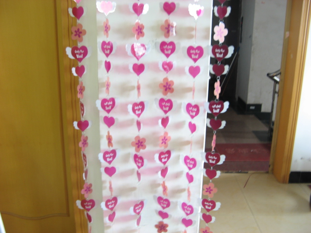 1X Angel Wings Cartoon Curtain with Curtain Rod