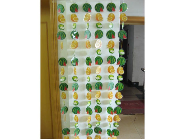 1X Fruit Cartoon Curtain with Curtain Rod