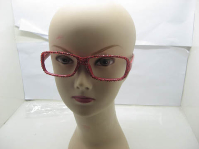 20 Funny Red Eyeglasses Frame w/Rhinestone No Lens 20 Funny Red Eyeglasses Frame w/Rhinestone No Lens