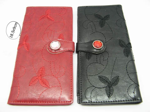 6 New Lady's Leatherette Wallets-2 Colors - Click Image to Close