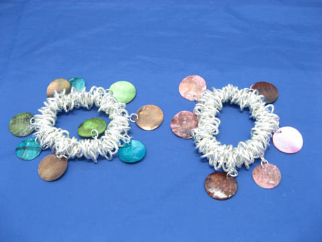 12 New Stretchy Bracelet with Shell Pendants