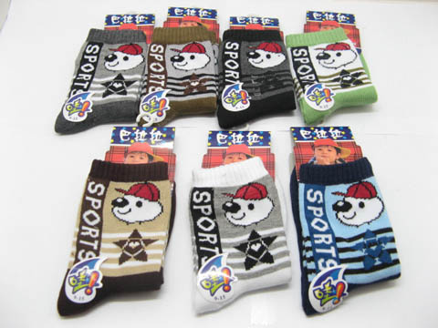 12 Pairs Cotton Socks For Boy Mixed - Click Image to Close