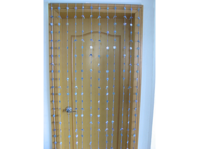 1X Beautiful Pearlescent Blue Dophin & Coconut Door Curtain-New