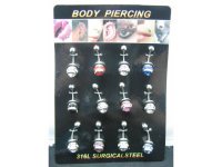 12 Fashion Belly Rhinestone Body Piercing Jewelry