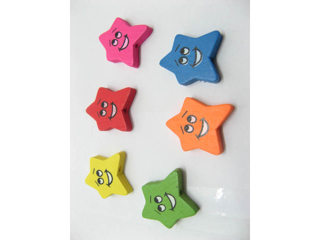 300 Smile Face Star Wooden Beads Mixed Color 300 Smile Face Star Wooden Beads Mixed Color