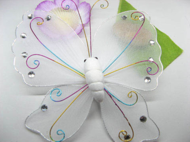 25 Beautiful White Butterfly Gossamer Craft Embellishments 25 Beautiful White Butterfly Gossamer Craft Embellishments