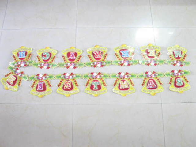 5Pcs JUMBO New Christmas Decoration Bell Sticker 268cm Wholesal