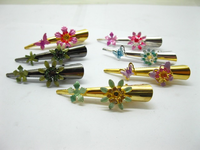 60pcs Bulk Assorted Horn Hair Clips - New