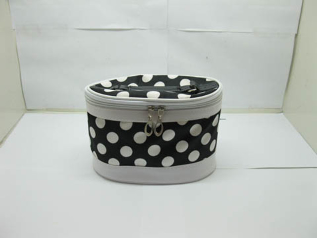 5Pcs Black Makeup Cosmetic Bag with Mirror Wholesale