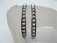 22X Metal Black Punk Bangle Bracelets
