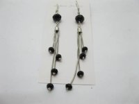 2x12Pairs Glass Hoog Earrings 10cm long