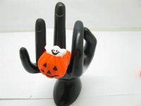 100 Fancy Dress Rubber Pumpkin Rings - Chrysoidine