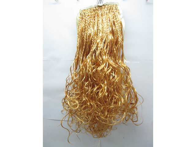 10X Golden Curly&Braid Wig Ponytail Hair Wig