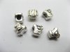 100 Silver Plated European Shirt Beads ac-sp466 100 Silver Plated European Shirt Beads ac-sp466