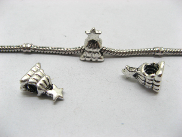 20 Nickel Plated European Thread Beads ac-sp493 20 Nickel Plated European Thread Beads ac-sp493