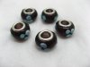 100 Murano Flower Round Glass European Beads be-g375 100 Murano Flower Round Glass European Beads be-g375