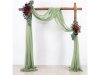 1Pc Light Green Wedding Arch Chiffon Backdrop Curtain Drapes