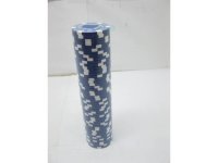 50 New Blue Plain Poker Chips Good Quality