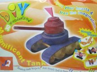 10X DIY Corrugated Paper Tank Dolls Great Toy