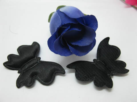 500X Black Butterfly Padded Embellishments Trims - Click Image to Close