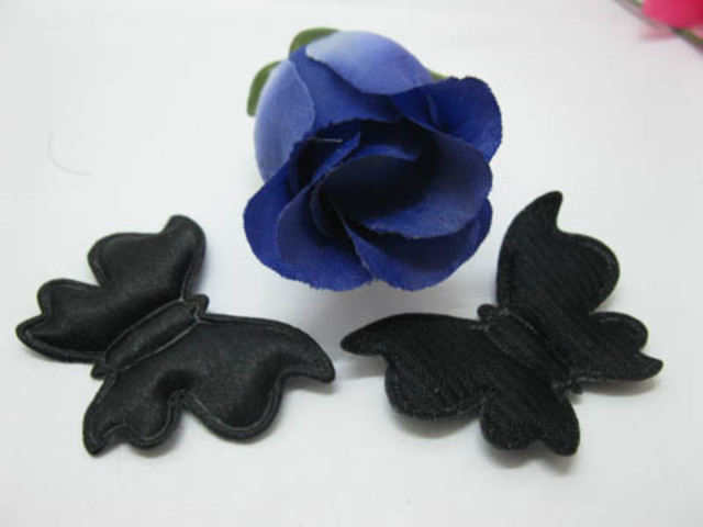 500X Black Butterfly Padded Embellishments Trims 500X Black Butterfly Padded Embellishments Trims