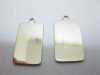 4x20pcs Silver Plated DIY Carved Oblong Pendants 4x20pcs Silver Plated DIY Carved Oblong Pendants