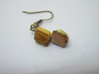60pairs New Yellow Irregular Sea Shell Earrings