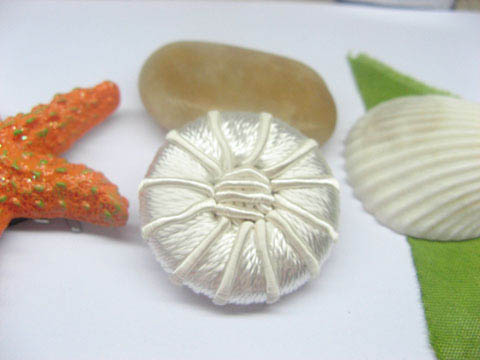 4x5pcs New White Round Chinese Handcrafted Buttons - Click Image to Close