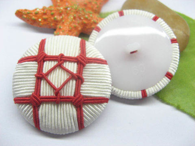 10X New White & Red Chinese Handcrafted Buttons 10X New White & Red Chinese Handcrafted Buttons