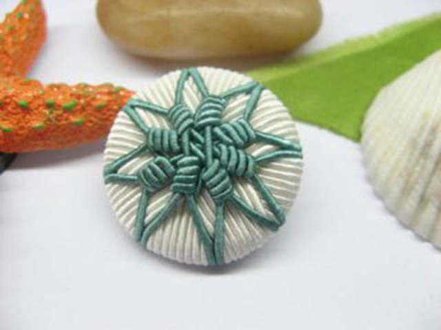 4x5pcs Handcrafted Buttons w/Blue Six-Pointed Star Décor 4x5pcs Handcrafted Buttons w/Blue Six-Pointed Star Décor