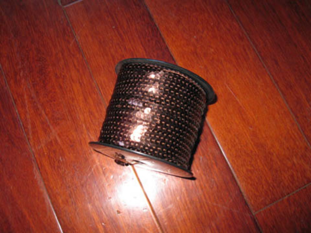 1Roll X 90 Yard Strung Sequin Trim Roll Spool 6mm