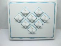 1Pc Light Blue Edged Earring & Pendant Display Case