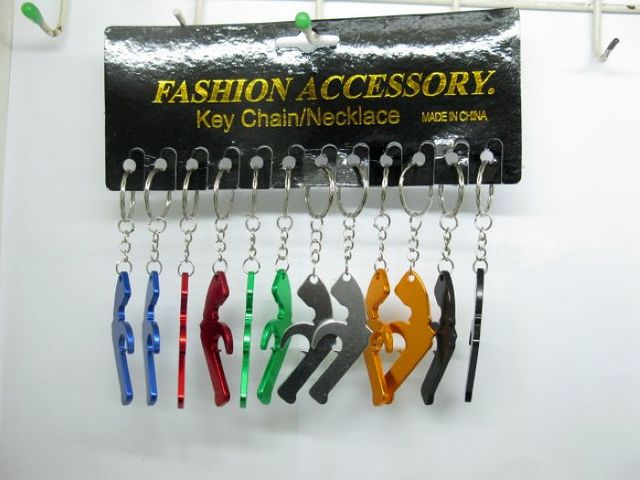 48 Aluminium Alloy Gun Bottle Opener Key Rings - Click Image to Close