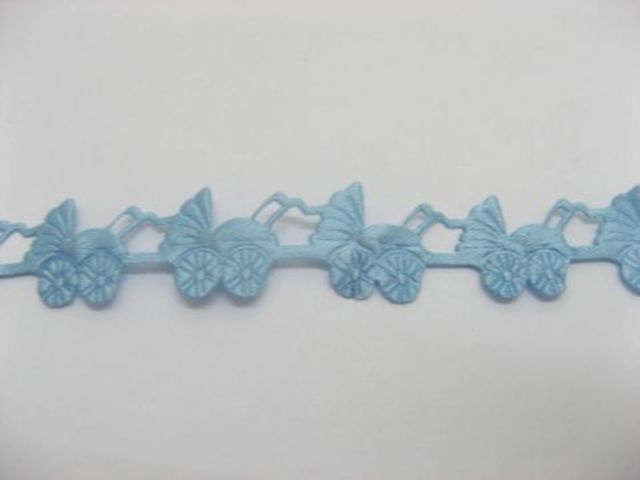 10Roll X 10Meters Blue Satin Cart Craft Daisy Ribbon