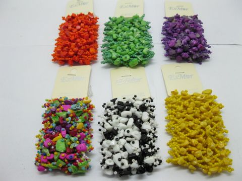 10Pcs New Chip Seed Bead Wide Stretchy Bracelets - Click Image to Close