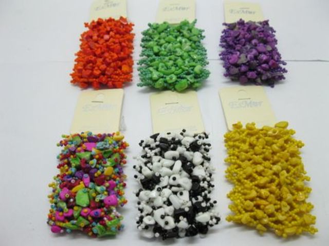 10Pcs New Chip Seed Bead Wide Stretchy Bracelets 10Pcs New Chip Seed Bead Wide Stretchy Bracelets