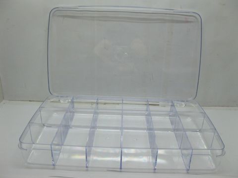 1Pc Bead Storage Boxes 18 Compartment Organizer w/Lid - Click Image to Close