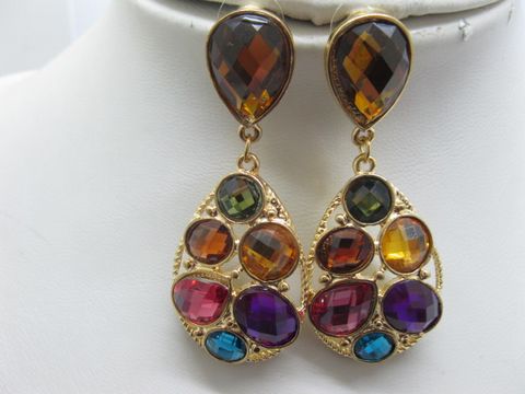 12Pairs Hot Summer Drop Chandelier Earrings- Mixed - Click Image to Close