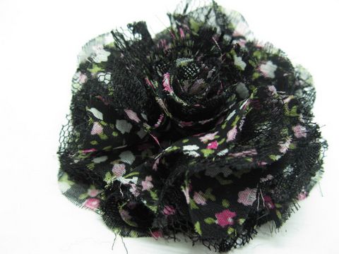 10X Black Rose Exotisch Decorative Applique Embellishment - Click Image to Close