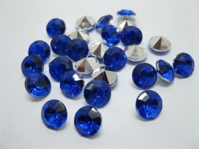 1000 Diamond Confetti 8mm Wedding Party Table Scatter-Blue - Click Image to Close