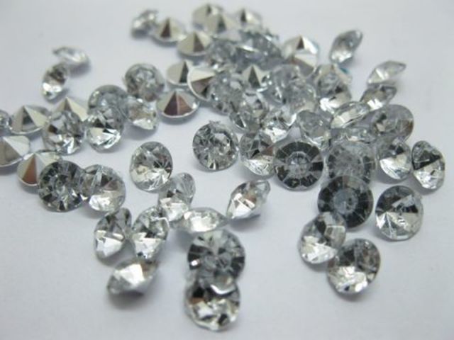 2000 Diamond Confetti 6.5mm Wedding Party Table Scatter-Clear 2000 Diamond Confetti 6.5mm Wedding Party Table Scatter-Clear
