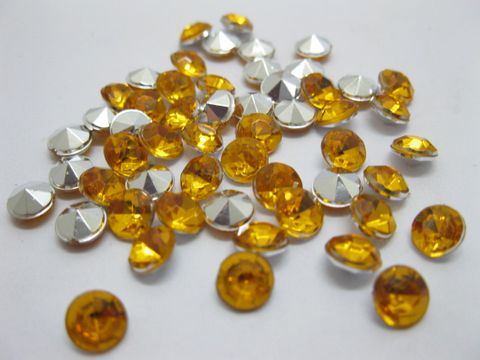 2000 Diamond Confetti 6.5mm Wedding Party Table Scatter-Yellow - Click Image to Close