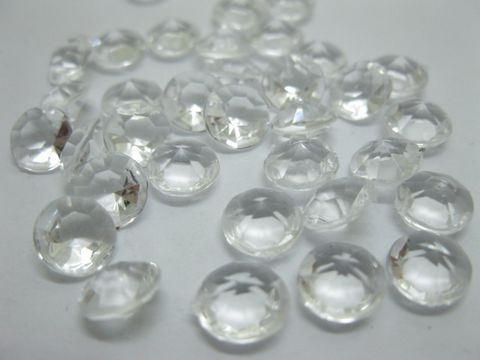 1000 Diamond Confetti 8mm Wedding Table Scatter- Transparent - Click Image to Close