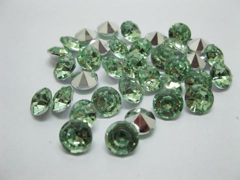 1000 Diamond Confetti 10mm Wedding Party Table Scatter-Green - Click Image to Close