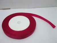 10Rolls X 25Yards Fuschia Satin Ribbon 9mm