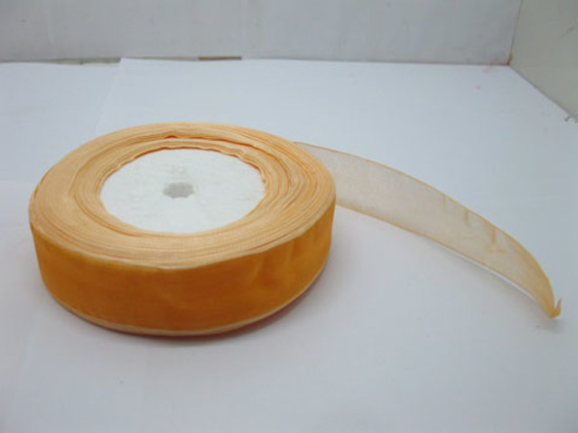 5Rolls X 45Meter Organza Ribbon 26mm Orange